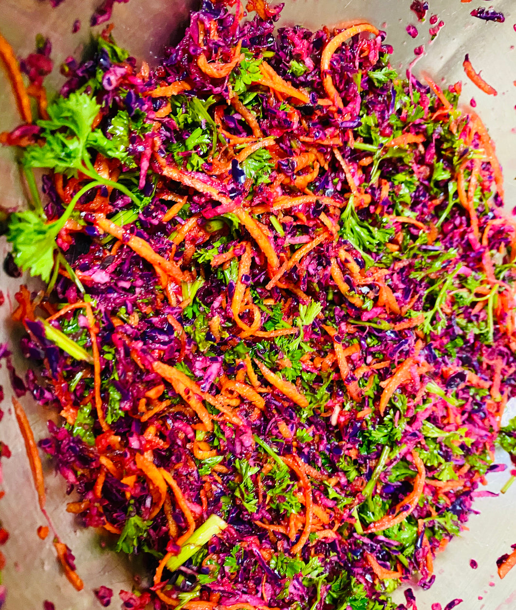 Cilantro& Purple cabbage  Salad