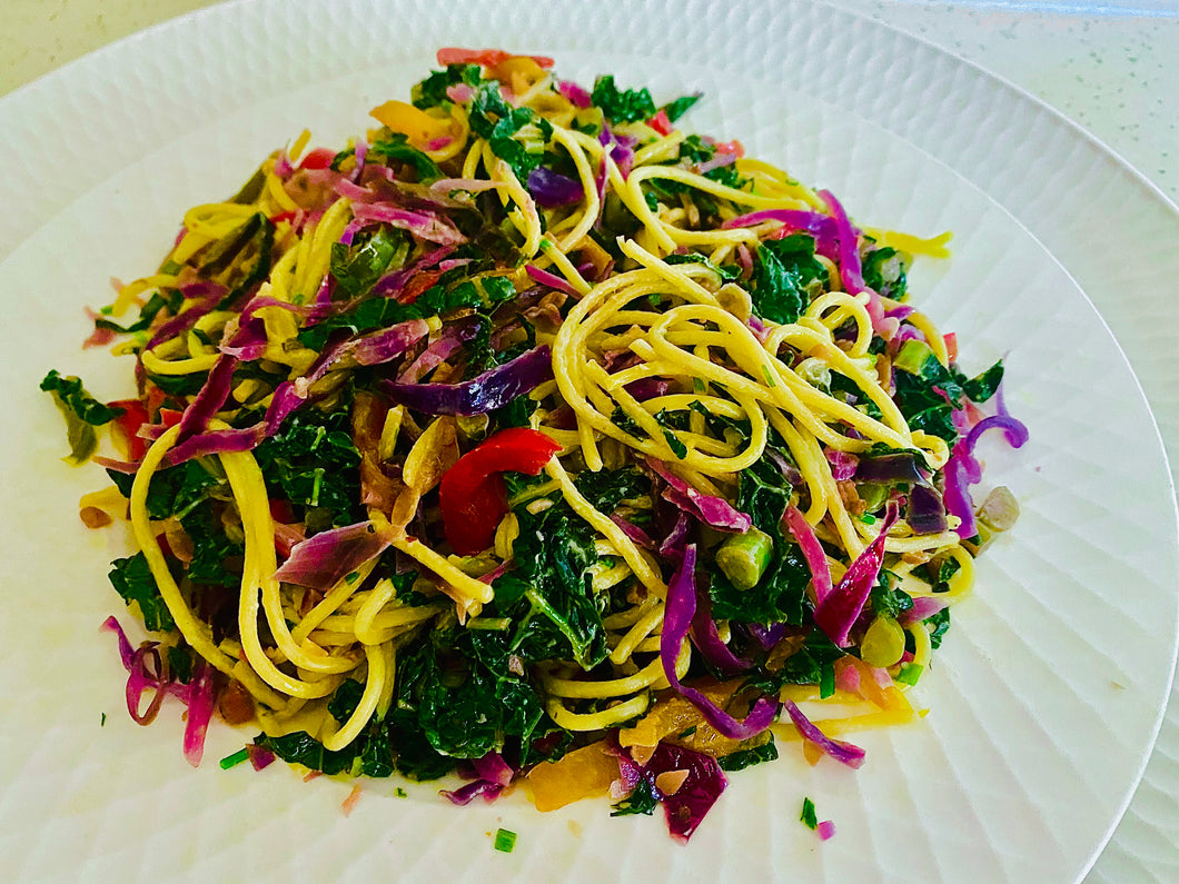 Kale, Cabbage Fettuccine